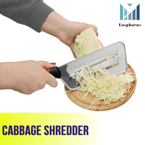 Cabbage Shredder Cabbage Slicer Knife Cabbage Cutter for Sauerkraut Coleslaw with Two Sharp Stainless Steel Blades - Image 2