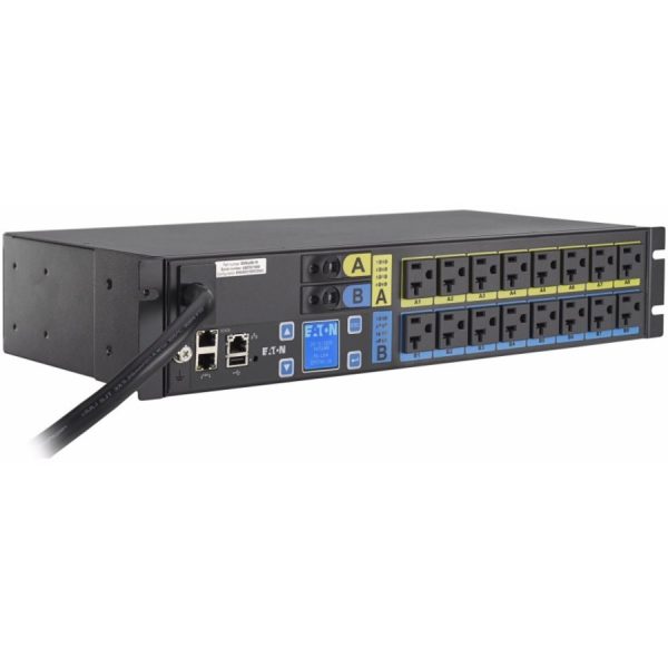 Eaton Managed rack PDU, 2U, L5-30P input, 2.88 kW max, 120V, 24A, 10 ft cord, Single-phase, Outlets: (16) 5-20R - Image 2