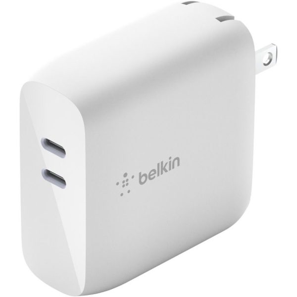 Belkin BoostCharge Dual USB-C GaN Wall Charger 68W and USB-C Cable Laptop Chromebook Charging - Power Adapter - Image 3