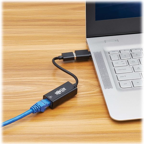 Eaton Tripp Lite Series USB-C, USB-A to RJ45 Gigabit Ethernet Network Adapter (2xM/F), USB 3.2 Gen 1, Black - Image 9