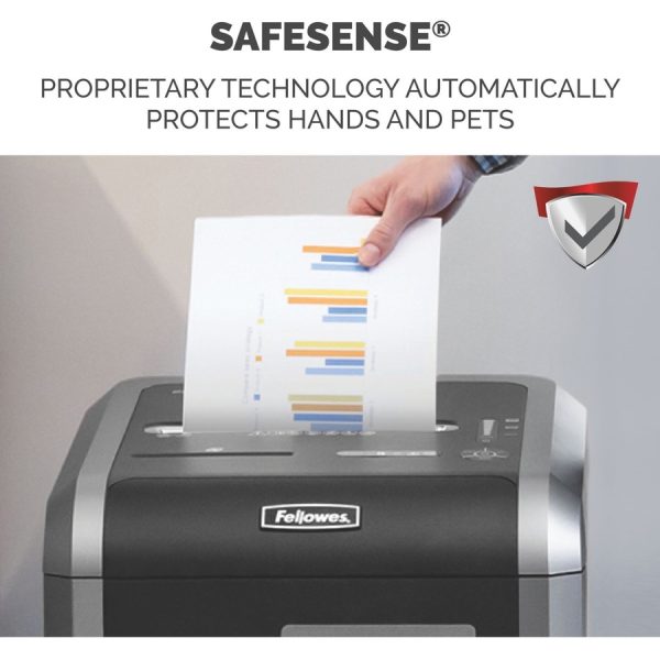 Fellowes® 225Ci Paper Shredder | 100% Jam Proof, 22-Sheet, Cross-Cut Security, Commercial Grade | 3825001 Model, Black - Image 3