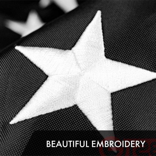 Thin Red Line Flag 210D Embroidered Polyester 3x5 Ft - Image 3