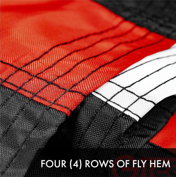 Thin Red Line Flag 210D Embroidered Polyester 3x5 Ft - Image 5