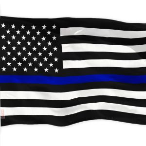 Thin Blue Line Flag 150D Printed Polyester 3x5 Ft