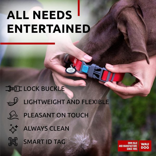 Waterproof Dog Collar   Adjustable Dog Collar for Large Dogs Small and Medium Dogs   Breakaway Dog Collar Waterproof with Plastic Buckle and QR Dog Tag Boy & Girl Dog Collars (Red) - Image 5