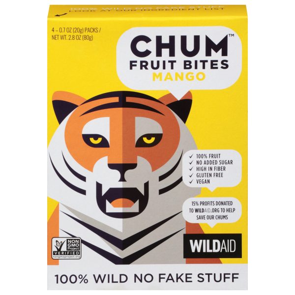 Chum Fruit Bites - Fruit Bites Mango 4pk - Case of 6-2.8 OZ - Image 2