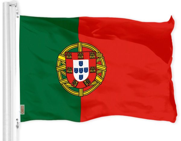 G128 Combo Pack: USA American Flag 3x5 Ft 150D Printed Stars & Portugal (Portugese) Flag 3x5 Ft 150D Printed - Image 2