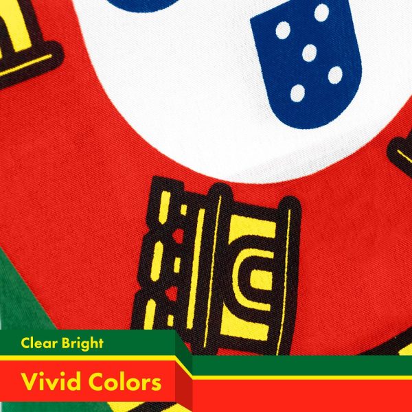 G128 Combo Pack: USA American Flag 3x5 Ft 150D Printed Stars & Portugal (Portugese) Flag 3x5 Ft 150D Printed - Image 4
