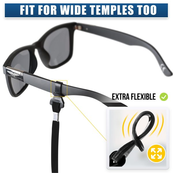 SIGONNA Eyeglasses String Holder Straps Cord - 2 Premium Eyeglass Chains for Men Women (Black) - Image 4