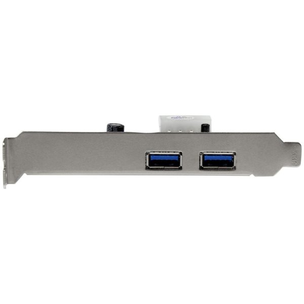 StarTech.com 2 Port PCI Express (PCIe) SuperSpeed USB 3.0 Card Adapter with UASP - 5Gbps - LP4 Power - Image 3