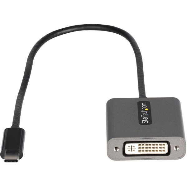 StarTech.com USB C to DVI Adapter, 1920x1200p, USB Type-C to DVI-D Adapter Dongle, USB-C to DVI Display/Monitor Video Converter, 12" Cable - Image 2