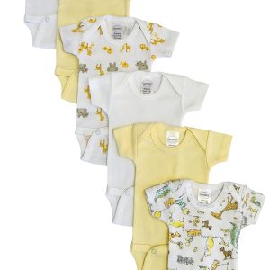 Baby Boy, Baby Girl, Unisex Short Sleeve Onezies Variety (pack Of 6) Nc_0236