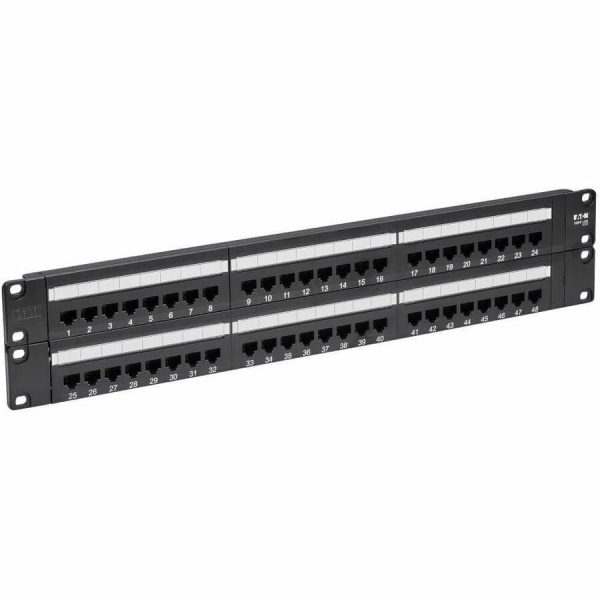 Eaton Tripp Lite Series 48-Port Cat6 Patch Panel - UTP, 110 Punch Down, RJ45, 2U, TAA