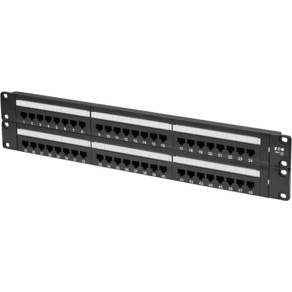 Eaton Tripp Lite Series 48-Port Cat6 Patch Panel - UTP, 110 Punch Down, RJ45, 2U, TAA - Image 3