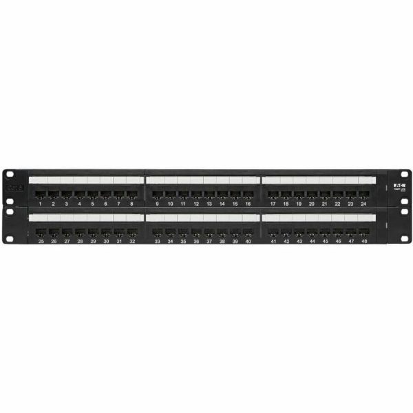 Eaton Tripp Lite Series 48-Port Cat6 Patch Panel - UTP, 110 Punch Down, RJ45, 2U, TAA - Image 4