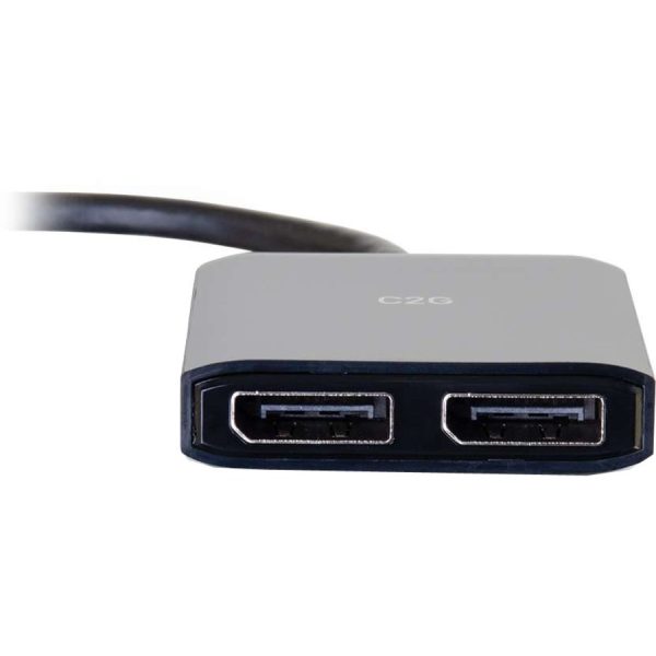 C2G 4K DisplayPort to Dual DisplayPort MST Hub - DisplayPort 1.2 to DisplayPort Splitter - M/F - Image 2