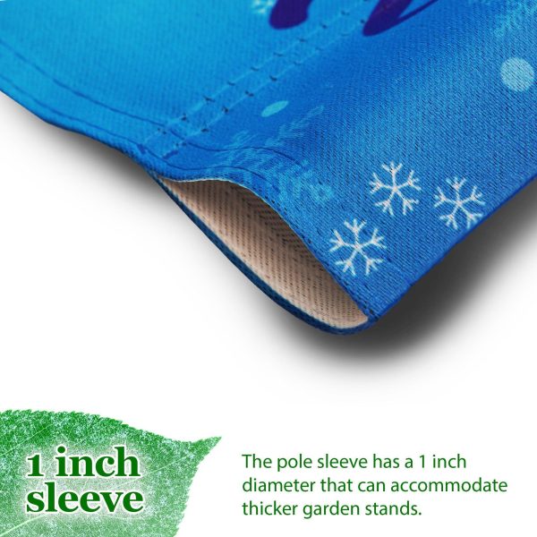 G128 Garden Flag Welcome Festive Bearded Gnome with Parcel 12"x18" Blockout Fabric - Image 5
