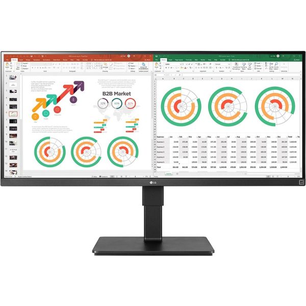 LG Ultrawide 34BN770-B 34" Class QHD LCD Monitor - 21:9 - Matte Black - Image 2