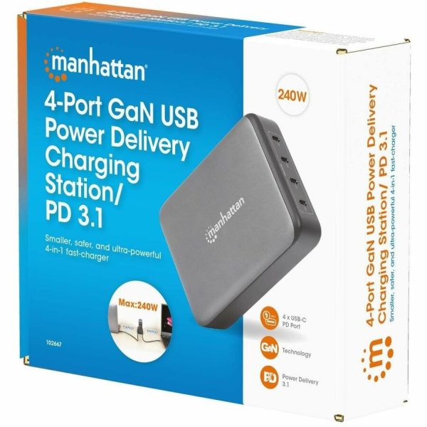 Manhattan 4-Port GaN USB Power Delivery Charging Station - 240 W / PD 3.1 - Image 8