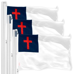 Christian Flag 3x5 Ft 3-Pack Printed 150D Polyester By G128