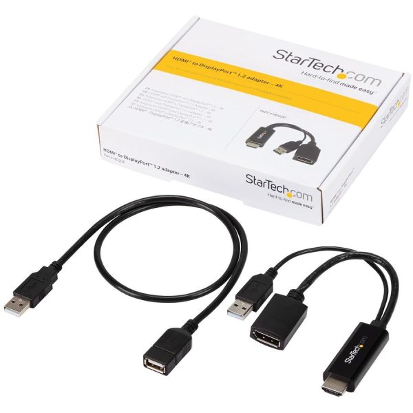 StarTech.com HDMI to DisplayPort Adapter - 4K 30Hz - HDMI to DisplayPort Converter - Compact HDMI to DP Adapter - USB-Powered - Image 6