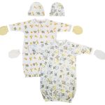 Unisex Newborn Baby 6 Piece Gown Set Nc_0785