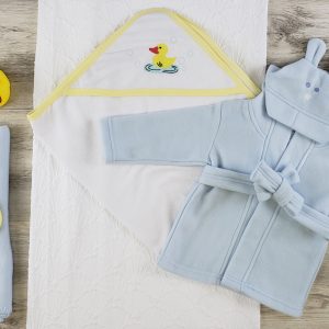 Hooded Towel, Bath Mittens, Blanket And Robe Ls_0630