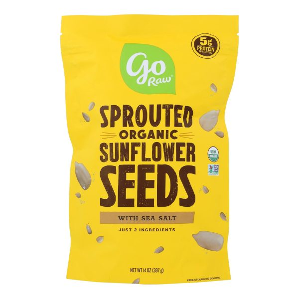 Go Raw Sprouted Seeds, Sunflower With Celtic Sea Salt  - Case of 6 - 14 OZ - Image 2