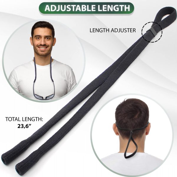 Eye Glass String Strap Holder   Adjustable Eyeglass Strap Holder   Eyeglass Chain for Man Women   Eyeglass Holder Lanyard    Glass Strap Cord   6 Pcs - Image 5
