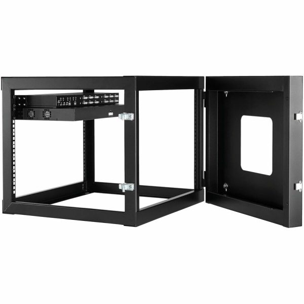 StarTech.com 4-Post 8U Hinged Wall-Mount Network Rack, 19" Open Frame Server Rack, Wall Mount Data Rack for IT Computer Equipment, TAA~ - Image 7