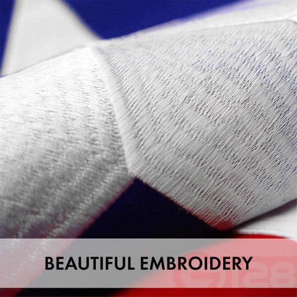 G128 Texas State Flag 2x3 FT 10-Pack Embroidered Stars Sewn Stripes Heavy Duty 220GSM Tough Spun Polyester Quality with Brass Grommets - Image 3