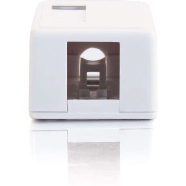 C2G 1-Port Keystone Jack Surface Mount Box - White - Image 3