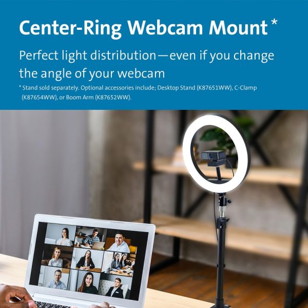 Kensington L1000 Bicolour Ring Light with Webcam Mount - Image 5