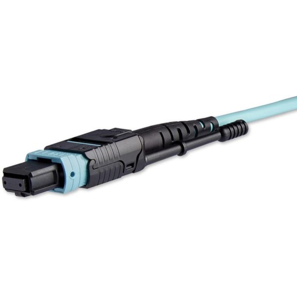 StarTech.com 3m (10ft) MTP(F)/PC to 4x LC/PC Duplex Breakout OM3 Multimode Fiber Optic Cable, 40G, Low Insertion Loss, Fiber Jumper Cord - Image 2