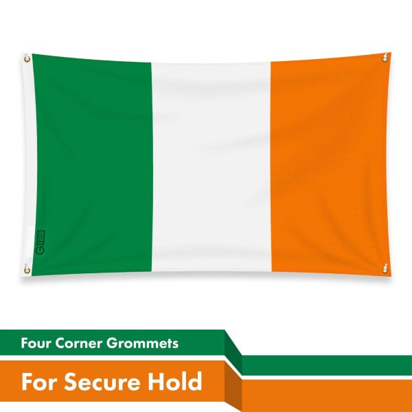 G128 2 Pack: Ireland Irish Flag | 3x5 Ft | LiteWeave Pro Series Printed 150D Polyester, 4 Corner Brass Grommets | Country Flag, Vibrant Colors, Perfect For Balcony, More Durable Than 100D 75D Poly - Image 6