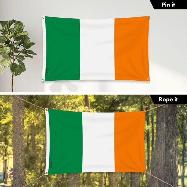 G128 2 Pack: Ireland Irish Flag | 3x5 Ft | LiteWeave Pro Series Printed 150D Polyester, 4 Corner Brass Grommets | Country Flag, Vibrant Colors, Perfect For Balcony, More Durable Than 100D 75D Poly - Image 9