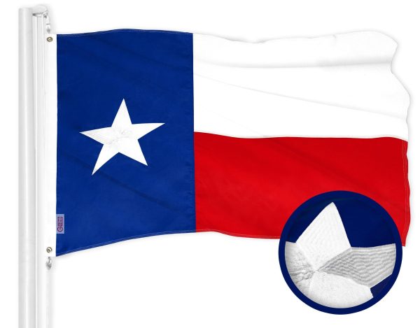 G128 Combo Pack: American USA Flag 4x6 Ft & Texas TX State Flag 4x6 Ft | Both ToughWeave Series Embroidered 300D Polyester, Embroidered Design, Indoor/Outdoor, Brass Grommets - Image 2