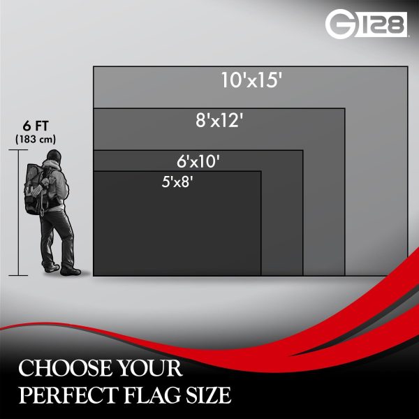 G128 5 Pack: Christian Flag | 6x10 Ft | StormFlyer Series Embroidered 220GSM Spun Polyester | Religious Flag, Embroidered Design, Indoor/Outdoor, Brass Grommets, Heavy Duty, All Weather - Image 9