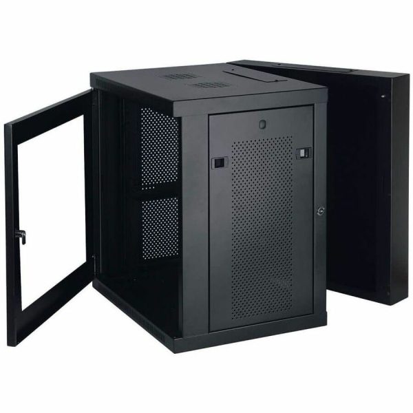 Eaton Tripp Lite Series SmartRack 12U Low-Profile Switch-Depth Wall-Mount Small Rack Enclosure, Clear Acrylic Window, Hinged Back - Image 2
