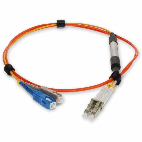 AddOn 10m Cisco CAB-MCP-LC-10M Compatible LC (Male) to SC (Male) Orange OM1 & OS1 Duplex Fiber Mode Conditioning Cable - Image 8