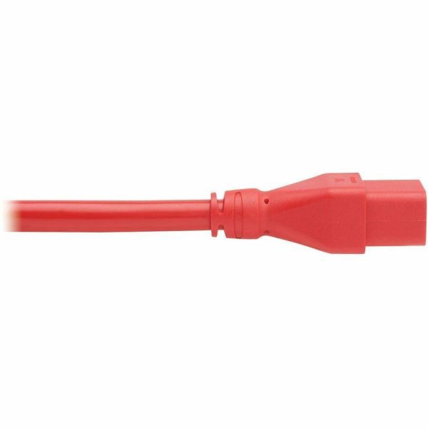 Eaton Tripp Lite Series Power Extension Cord, C20 to C19 - Heavy-Duty, 20A, 250V, 12 AWG, 2 ft. (0.6 m), Red - Image 6