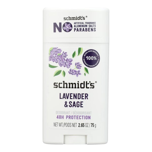 Schmidt's - Deodorant Lav&sage Stick - 1 Each - 2.65 OZ - Image 2