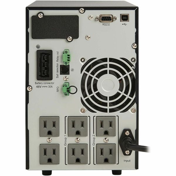 Eaton Tripp Lite Series SmartOnline 1500VA 1350W 120V Double-Conversion UPS - 6 Outlets, Extended Run, Network Card Option, LCD, USB, DB9, Tower - Image 4