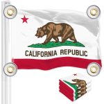 G128 3 Pack: California CA State Flag | 3x5 Ft | LiteWeave Pro Series Printed 150D Polyester, 4 Corner Brass Grommets | Vibrant Colors, Perfect For Balcony, More Durable Than 100D 75D Polyester