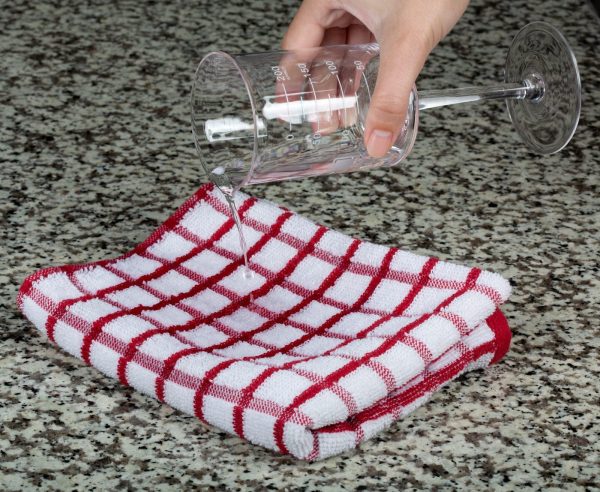 Premium Dish Towels for Kitchen with Hanging Loop [8 Pack] Heavy Duty Absorbent 100% Cotton 410 GSM Terry Kitchen Towels 16x26 (Red) - Image 5