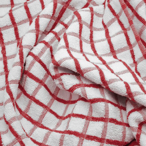 Premium Dish Towels for Kitchen with Hanging Loop [8 Pack] Heavy Duty Absorbent 100% Cotton 410 GSM Terry Kitchen Towels 16x26 (Red) - Image 9