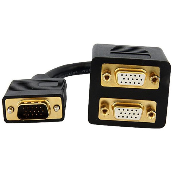 StarTech.com 1 ft VGA to 2x VGA Video Splitter Cable - M/F - Image 2