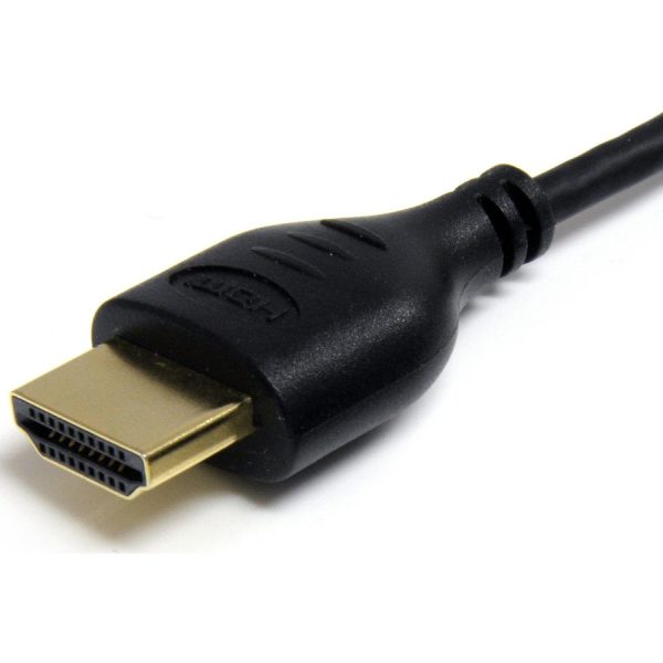 StarTech.com 3ft Slim HDMI Cable, 4K High Speed HDMI Cable with Ethernet, 4K 30Hz UHD HDMI Cord 36AWG, 4K HDMI 1.4 Video/Display Cable - Image 2