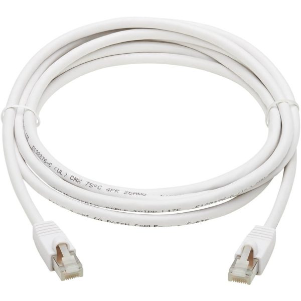 Eaton Tripp Lite Series Safe-IT Cat6a 10G Snagless Antibacterial S/FTP Ethernet Cable (RJ45 M/M), PoE, White, 10 ft. (3.05 m), TAA - Image 3