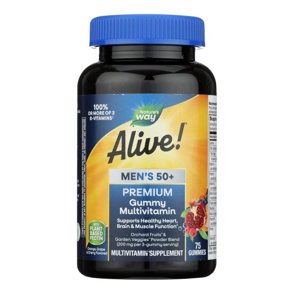 Nature's Way - Alive! Men's Multi-Vitamin Gummies - 50 Plus - 75 Gummies - Image 2